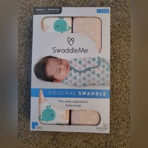 SwaddleMe Original Swaddle 2-Pack Polkadots And Whales